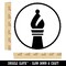 Chess Piece Black Bishop Self-Inking Rubber Stamp for Stamping Crafting Planners